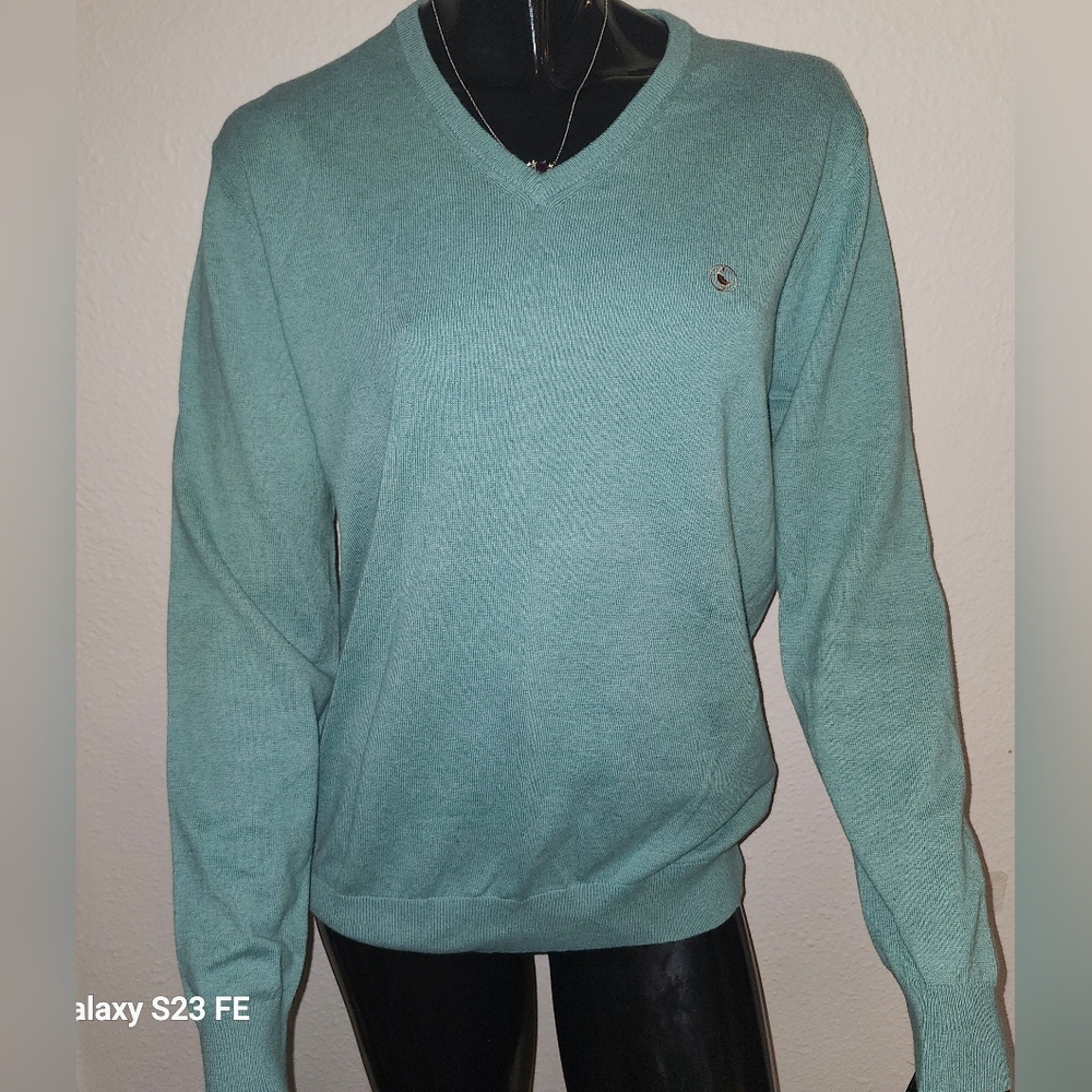 NWOT El Ganso Cotton Cashmere Mint Green Sweater Size L